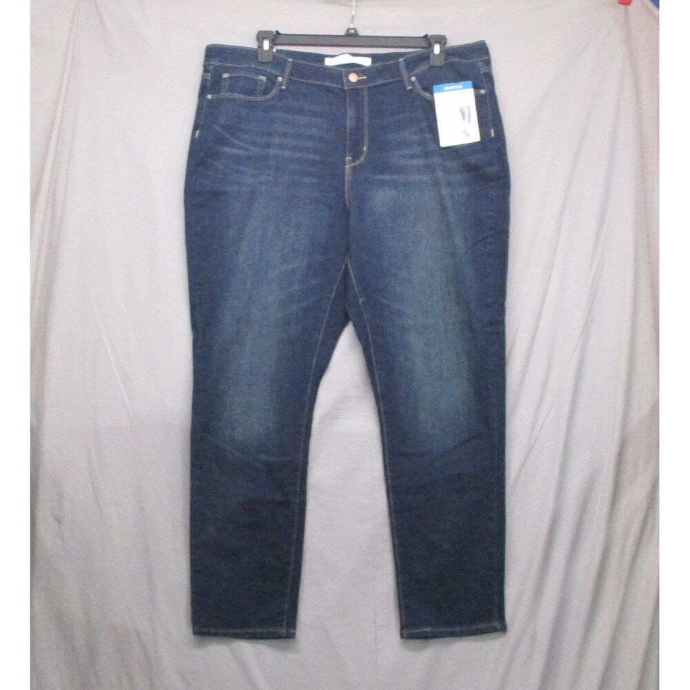 Levi Strauss NWT Blue Mid Rise Slim Jeans Womens‎ Size W36 L30